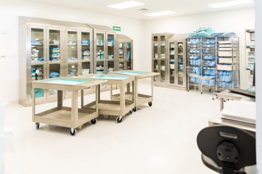 Sterile instrument and clothing storage room